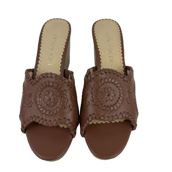 Jack Rogers Thompson Wedge Mocha Brown Size 7